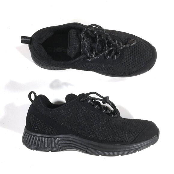 Orthofeet Coral Shoes Womens Size 9 B Black Orthopedic Drawstring - Picture 1 of 9